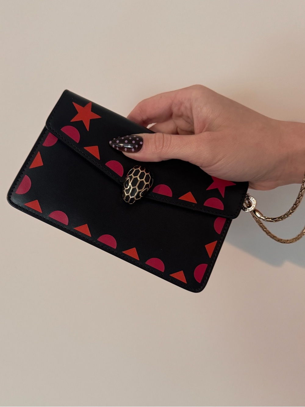 Bvlgari Mini Serpenti Forever Geometric & Stars Clutch